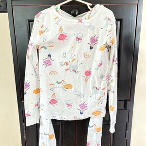 Carters pajama set, unicorns fairies cotton jersey knit, long sleeve, size 10